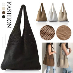 Wool Shoulder Bag Large Capacity Totes Handbag Lady Handle Bag