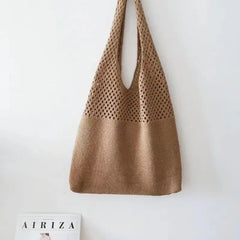 Wool Shoulder Bag Large Capacity Totes Handbag Lady Handle Bag