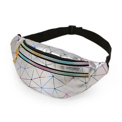 Holographic Fanny Pack Women's Belt Bag Female Waist Bags Laser Chest Phone Pouc