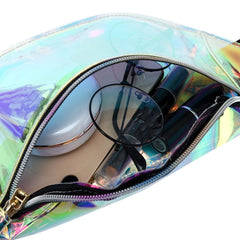 Holographic PVC Waist Pack Fanny Belt Bag Crossbody Travel Chest