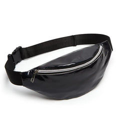 Silver Holographic PVC Laser Women Waist Pack Shining Fanny Pack Mobile Purse