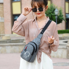 Cartoon Printed Chest Bag Women Messenger Bag Shoulder Bag Small Handbags Female