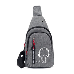 Cartoon Printed Chest Bag Women Messenger Bag Shoulder Bag Small Handbags Female