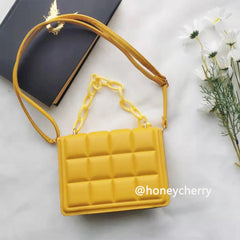Honeycherry Geo Embossed Flap Crossbody Bag Mini Handbags