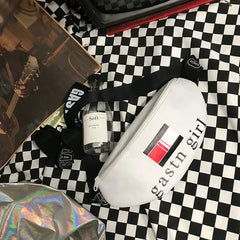 Hongkong Style Girl Literary Chest Bag Casual One Shoulder Cross Body Pocket