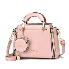 Hot Cat Shape Small Wallet Pendant Metal Handle Solid Handbag Large Capacity