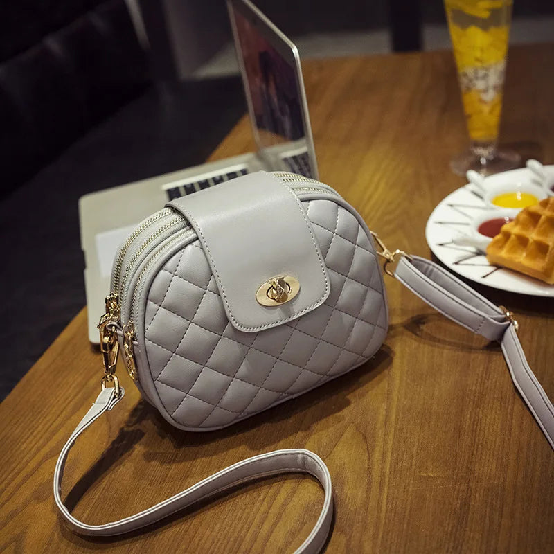Stylish Crossbody Bag for Women PU Leather High Capacity Shoulder Handbag