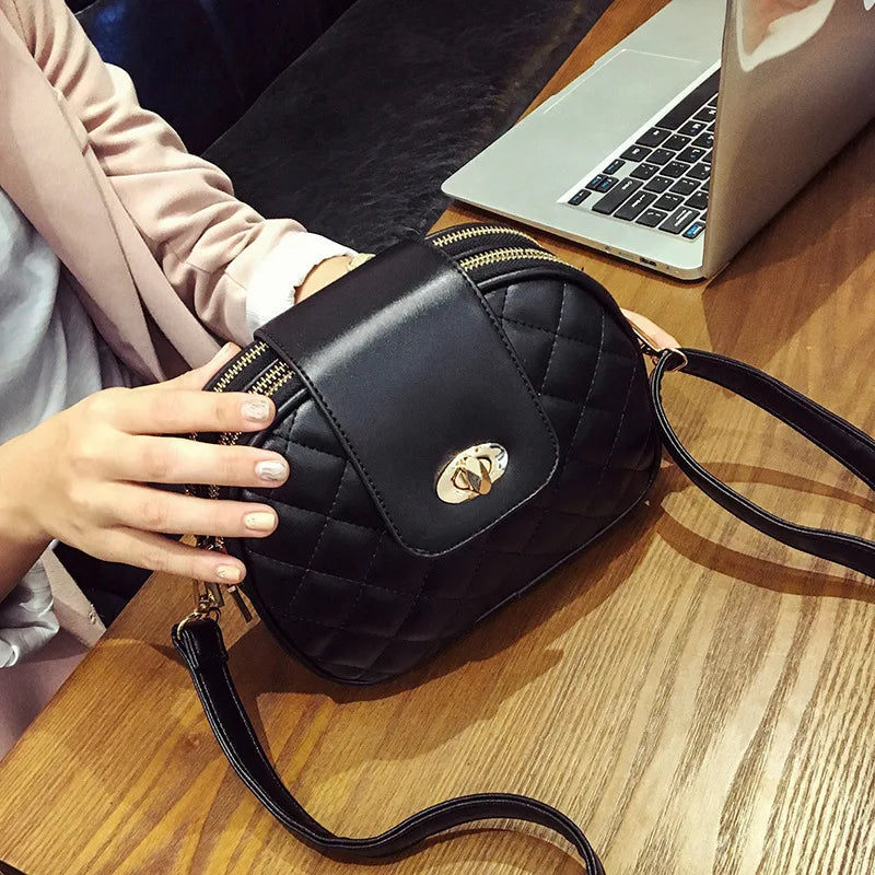 Stylish Crossbody Bag for Women PU Leather High Capacity Shoulder Handbag