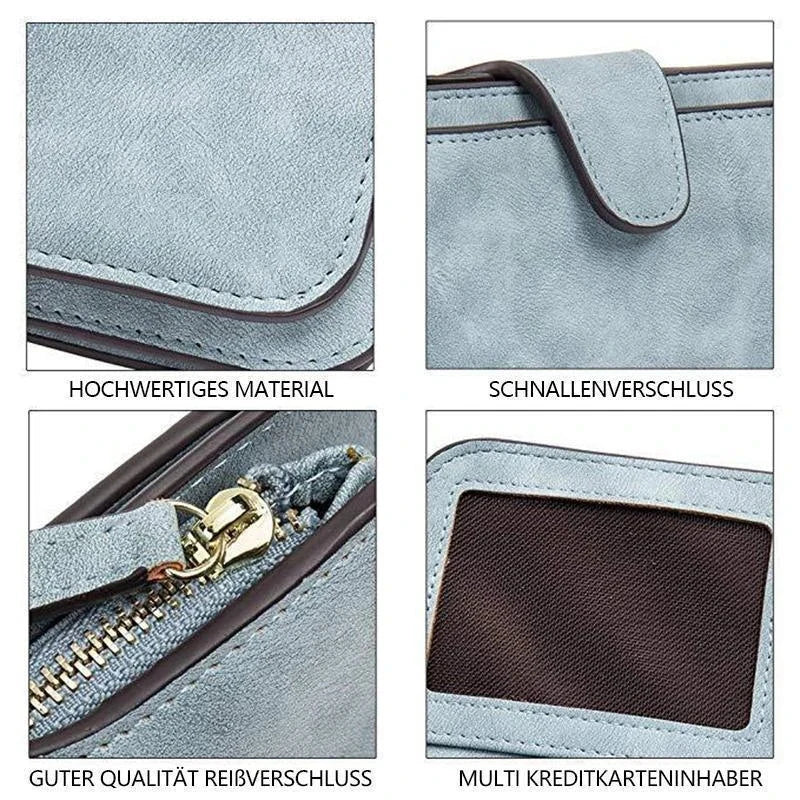 Retro Women Wallets Large Capacity Purse Long Tri-fold Multi-pocket