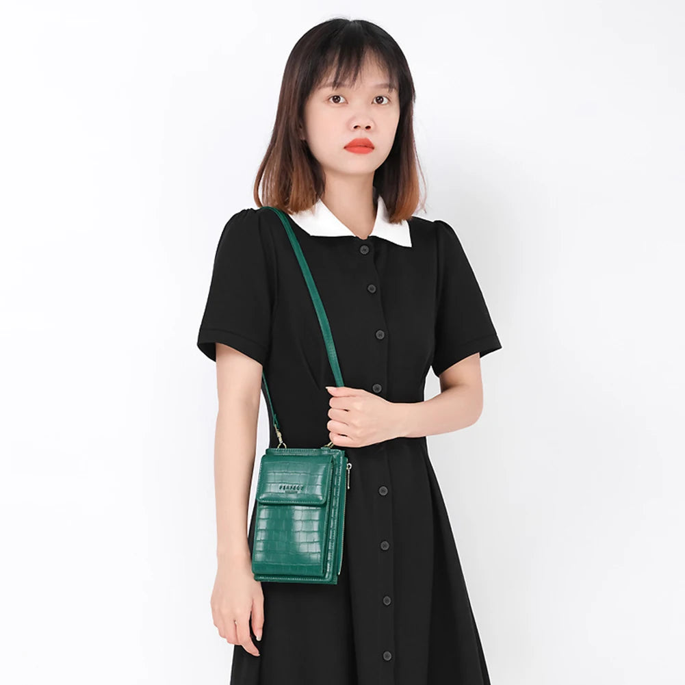 Small Crossbody Bag Mini PU Leather Shoulder Messenger Clutch