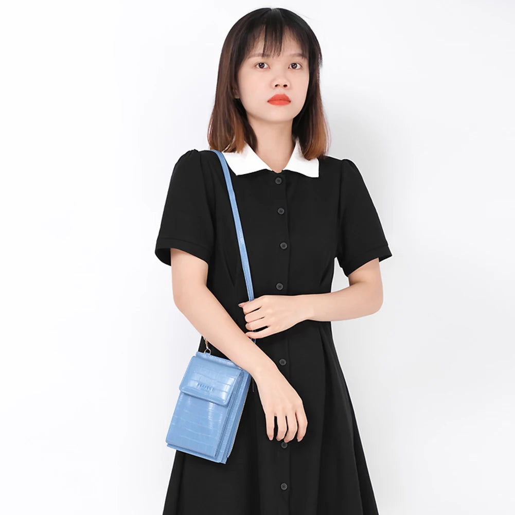 Small Crossbody Bag Mini PU Leather Shoulder Messenger Clutch