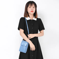 Small Crossbody Bag Mini PU Leather Shoulder Messenger Clutch
