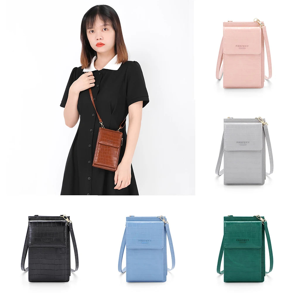 Small Crossbody Bag Mini PU Leather Shoulder Messenger Clutch