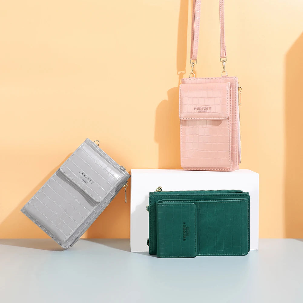 Small Crossbody Bag Mini PU Leather Shoulder Messenger Clutch