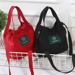 Women's Canvas Shoulder Bag - Large