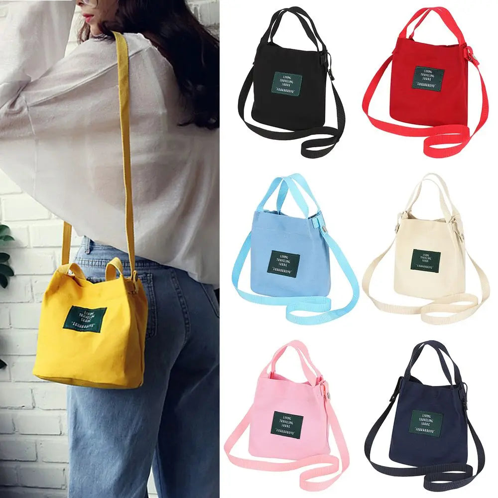 Women's Canvas Shoulder Bag - Large