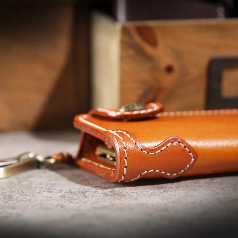 Men Leather Key Wallets Zipper Car Key Wallet