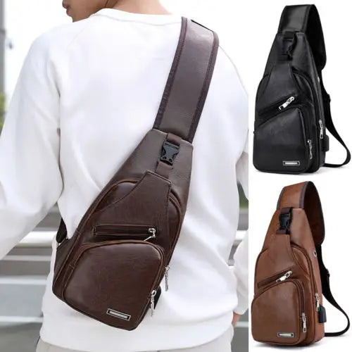 Men Handbags Casual Leather Bag Briefcase Shoulder Messenger Bags