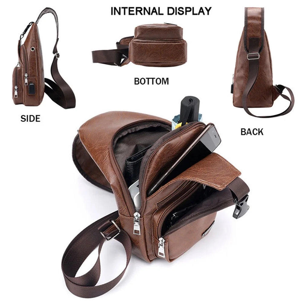 Men Handbags Casual Leather Bag Briefcase Shoulder Messenger Bags