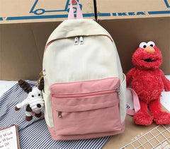 Canvas School Backpack for Teenage Girl - Big Capacity