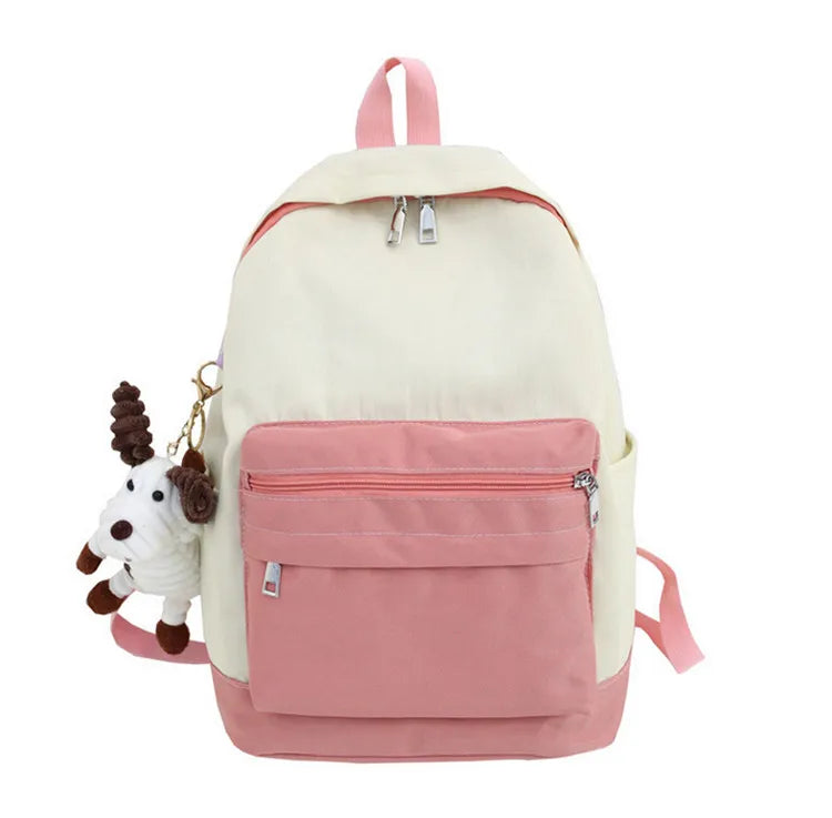 Canvas School Backpack for Teenage Girl - Big Capacity
