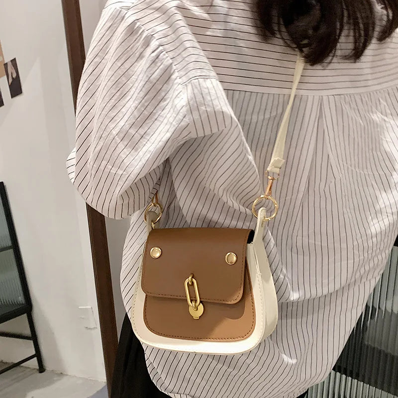 Women Shoulder Bag PU Leather Car Line Mini Square Bag