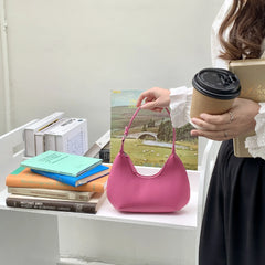 Small Leather Handbag Women's Shoulder Bag Pink Side Bags For Women