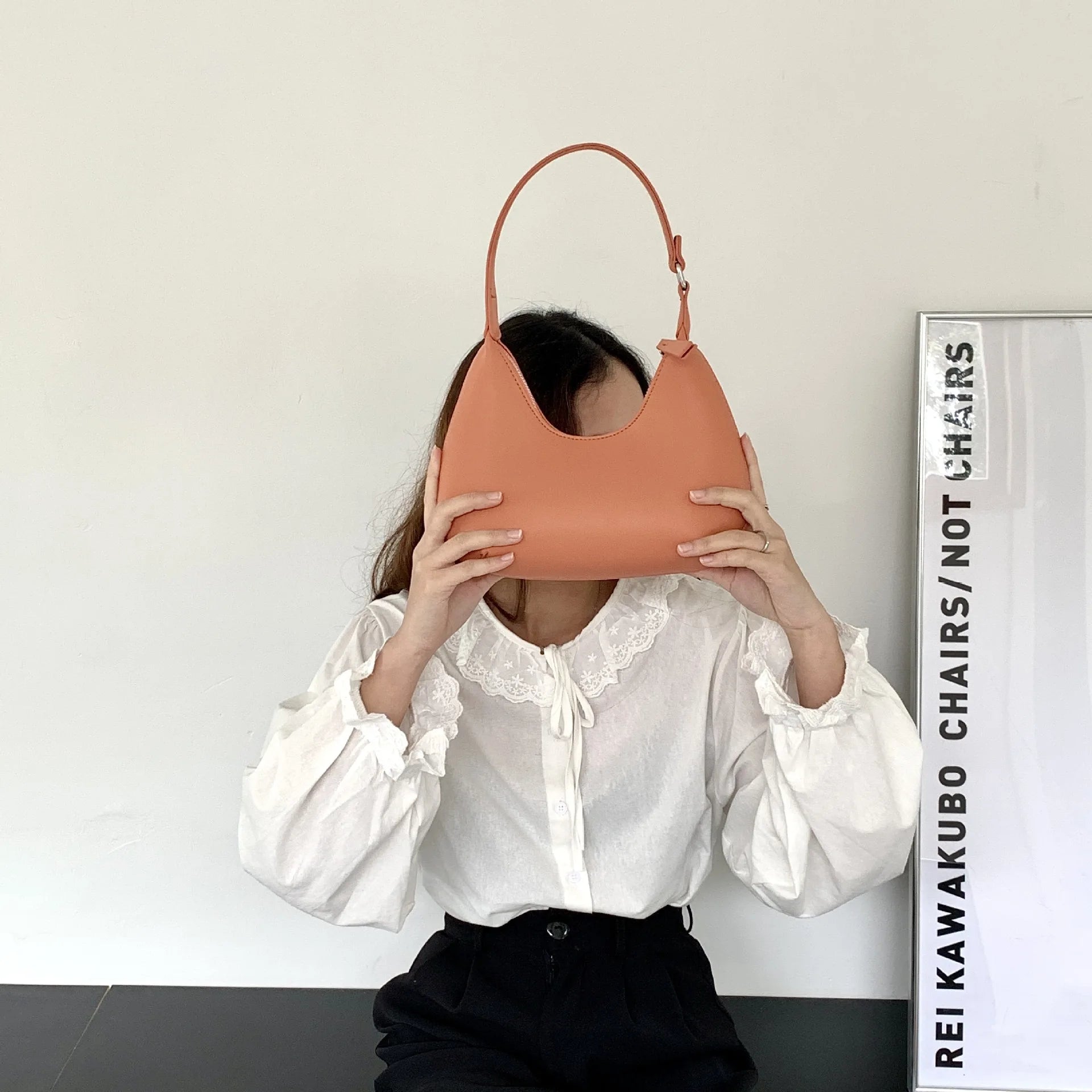 Small Leather Handbag Women's Shoulder Bag Pink Side Bags For Women