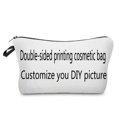 Sea Whale Print Cosmetic Bag Pretty Makeup Pencil Case Portable Storage Lady