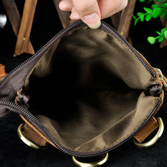 Retro Leather Fanny Waist Belt Bag for Men 8712