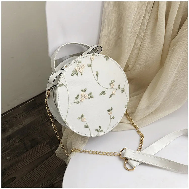 Sweet Lace Round Handbags Women Crossbody Bags