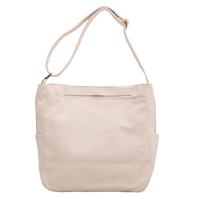 Hot Women Large Capacity Solid Canvas Handbags Waterproof Cloth Bag Messagebag