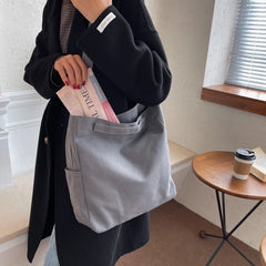 Hot Women Large Capacity Solid Canvas Handbags Waterproof Cloth Bag Messagebag