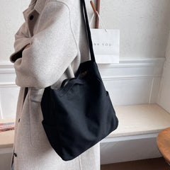 Hot Women Large Capacity Solid Canvas Handbags Waterproof Cloth Bag Messagebag