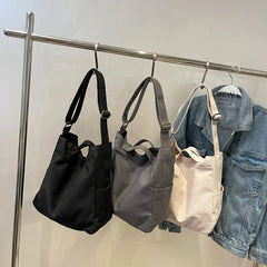Hot Women Large Capacity Solid Canvas Handbags Waterproof Cloth Bag Messagebag