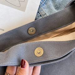 Hot Women Large Capacity Solid Canvas Handbags Waterproof Cloth Bag Messagebag