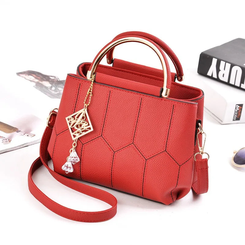 Embroidered Small Square Bag Thread Shoulder Messenger Bag