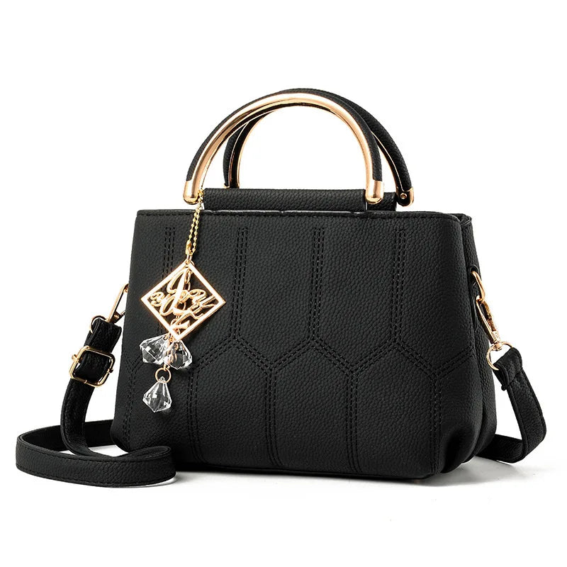 Embroidered Small Square Bag Thread Shoulder Messenger Bag