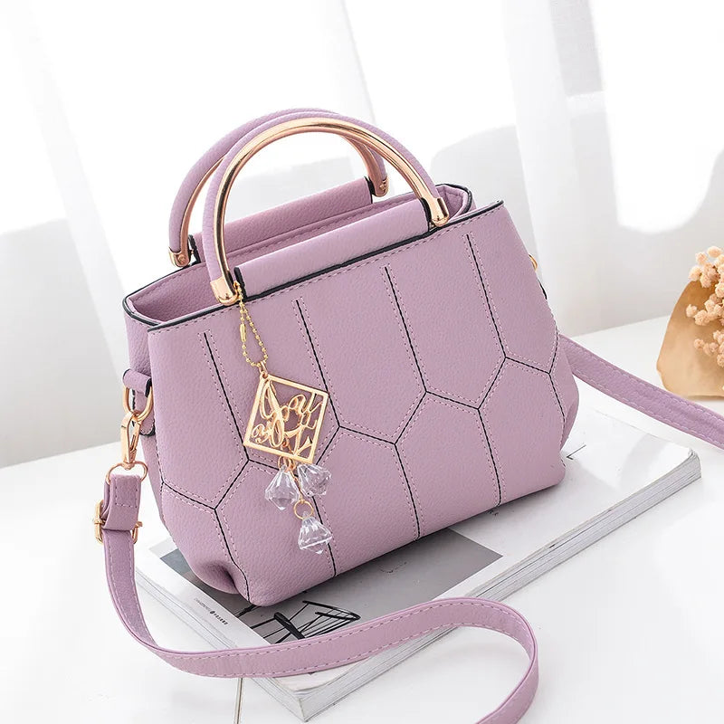Embroidered Small Square Bag Thread Shoulder Messenger Bag