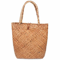 High Women Straw Woven Handbag Purse Lady Summer Beach Tote Bags