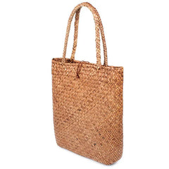 High Women Straw Woven Handbag Purse Lady Summer Beach Tote Bags