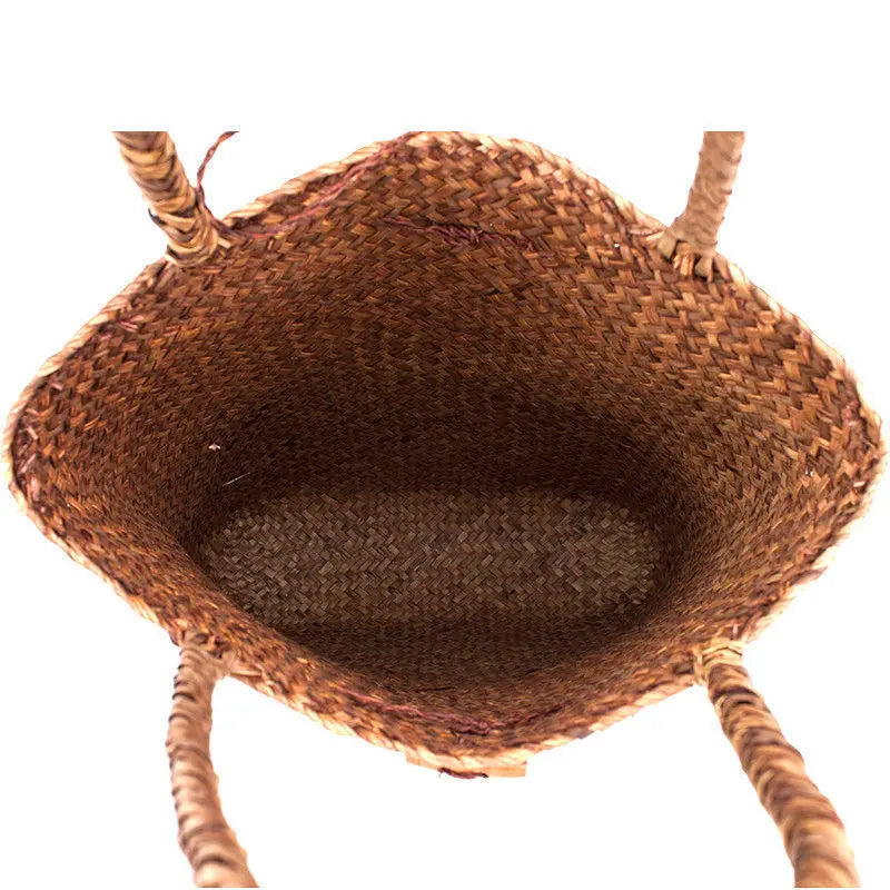 High Women Straw Woven Handbag Purse Lady Summer Beach Tote Bags