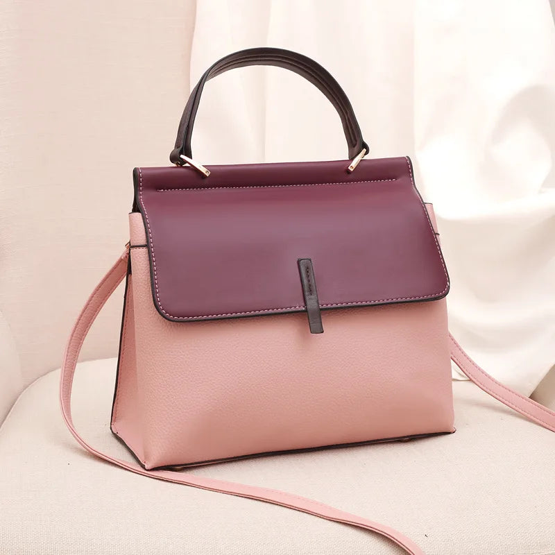 Atmospheric Contrast Tote Bag Women's Large-capacity Messenger Bag