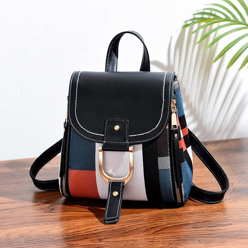 Soft Leather Women Backpack Casual Travel Large Capacity Schoolbag