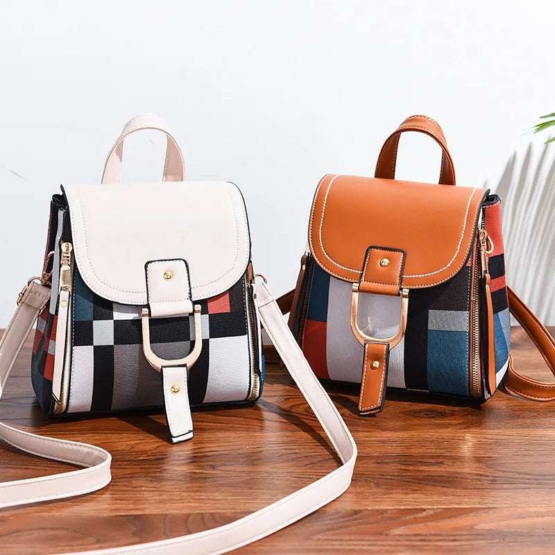 Soft Leather Women Backpack Casual Travel Large Capacity Schoolbag