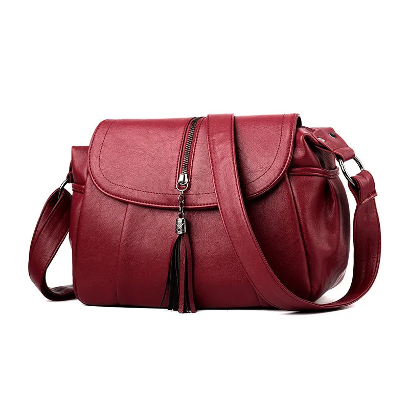 Women's Shoulder Bag Large Capacity Soft Leather Messenger Bag