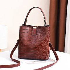 Stone Pattern Bucket Bag Women Handbag
