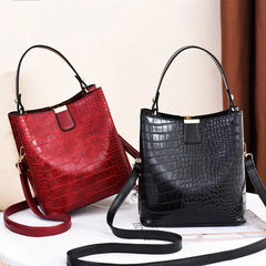 Stone Pattern Bucket Bag Women Handbag