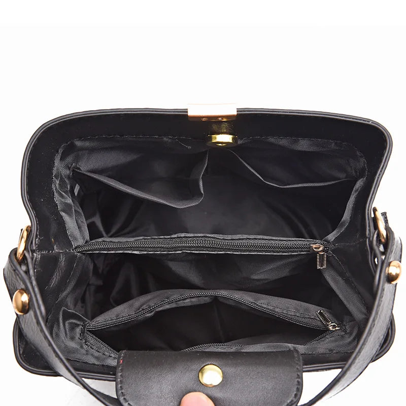 Stone Pattern Bucket Bag Women Handbag