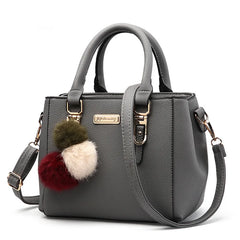 Hair Ball Handbag Women's Large-capacity One-shoulder Messenger Bag